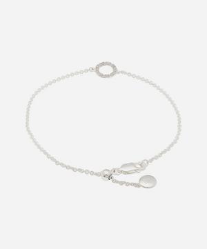 Monica Vinader - Silver Riva Mini Diamond Circle Bracelet image number 3