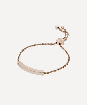 Monica Vinader - Rose Gold Plated Vermeil Silver Linear Chain Bracelet image number 0