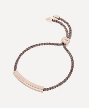 Monica Vinader - Rose Gold Plated Vermeil Silver Linear Cord Friendship Bracelet image number 0