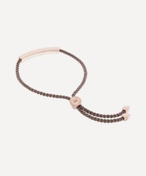 Monica Vinader - Rose Gold Plated Vermeil Silver Linear Cord Friendship Bracelet image number 2