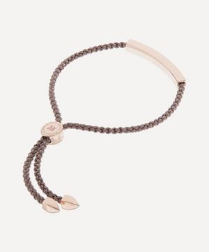 Monica Vinader - Rose Gold Plated Vermeil Silver Linear Cord Friendship Bracelet image number 3