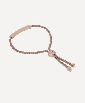 Monica Vinader - Rose Gold Plated Vermeil Silver Linear Cord Friendship Bracelet image number 2