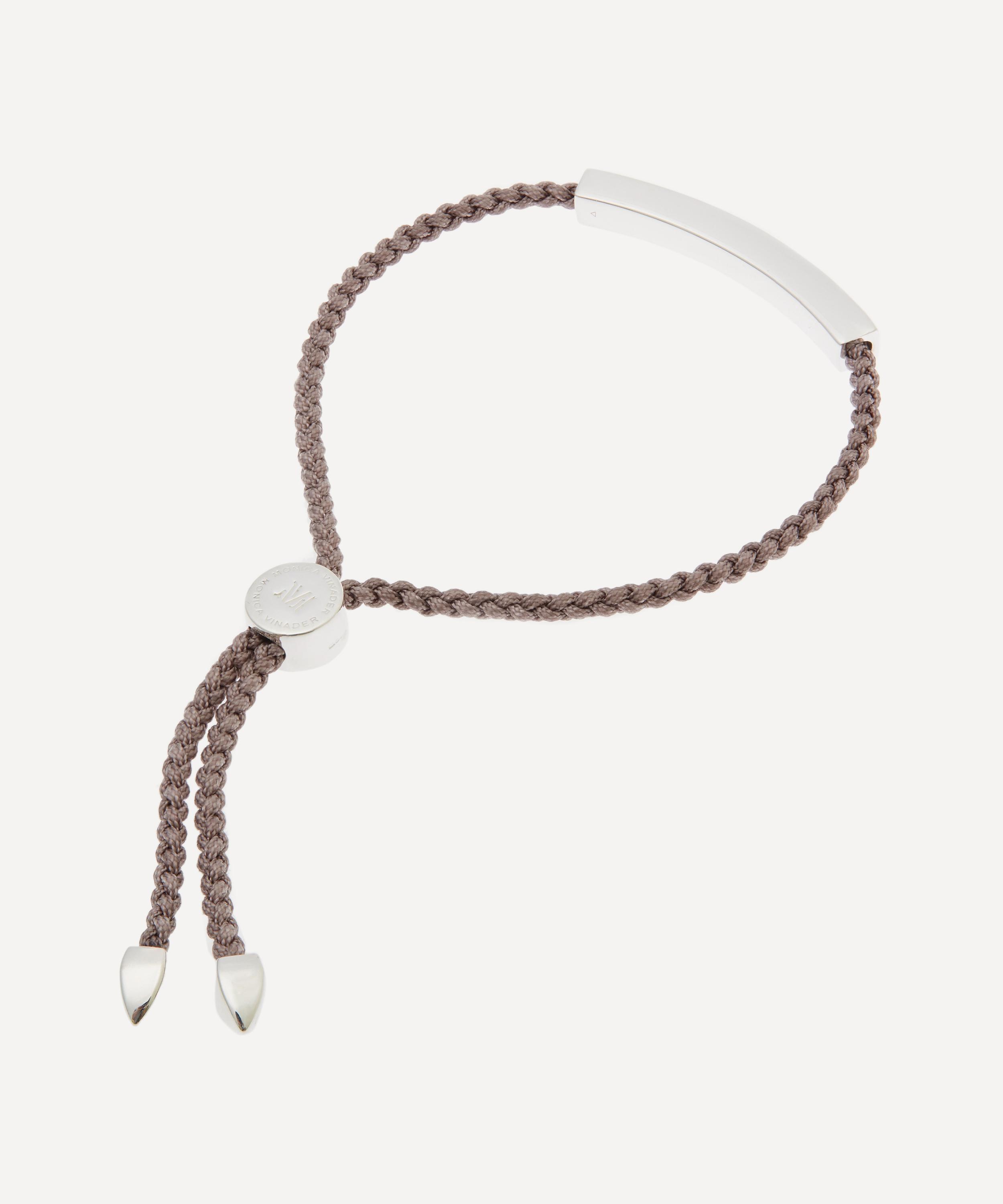 Monica Vinader - Silver Linear Cord Friendship Bracelet image number 