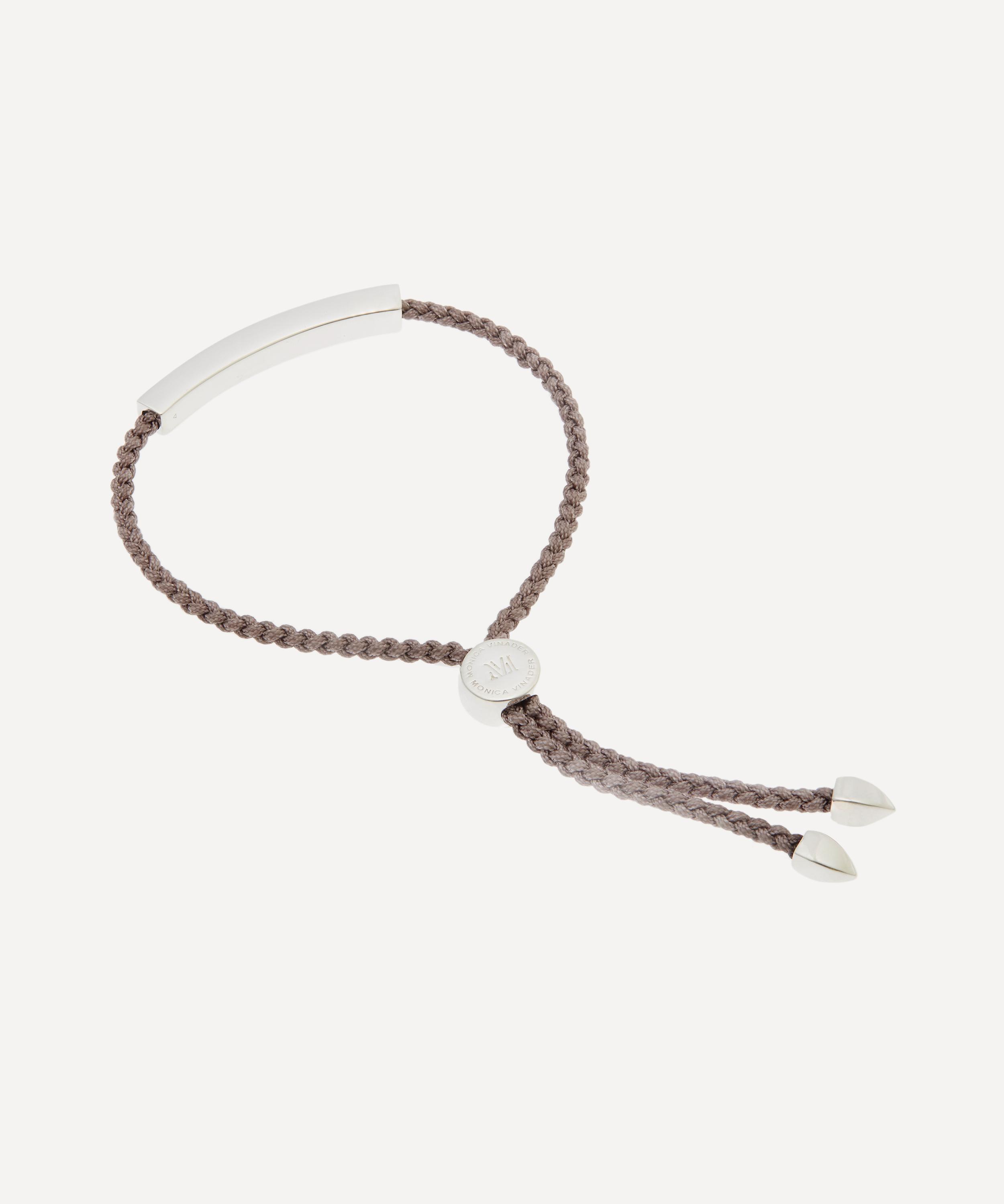 Monica Vinader - Silver Linear Cord Friendship Bracelet image number 