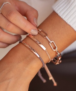 Monica Vinader - Silver Linear Cord Friendship Bracelet image number 4