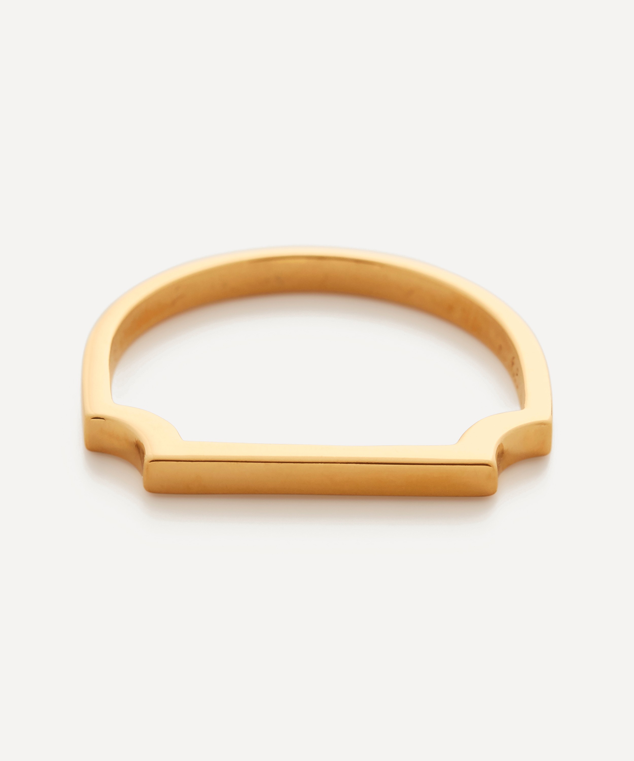 Monica Vinader - Gold Plated Vermeil Silver Signature Thin Ring image number 