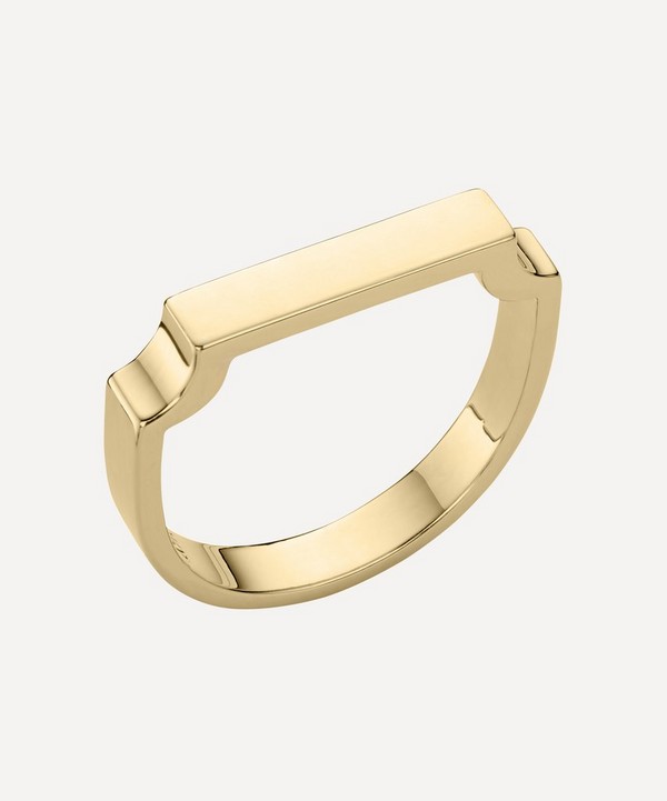 Monica Vinader - 18ct Gold Plated Vermeil Silver Signature Stacking Ring image number null