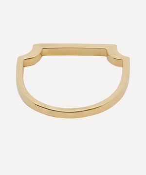 Monica Vinader - Gold Plated Vermeil Silver Signature Thin Diamond Ring image number 3