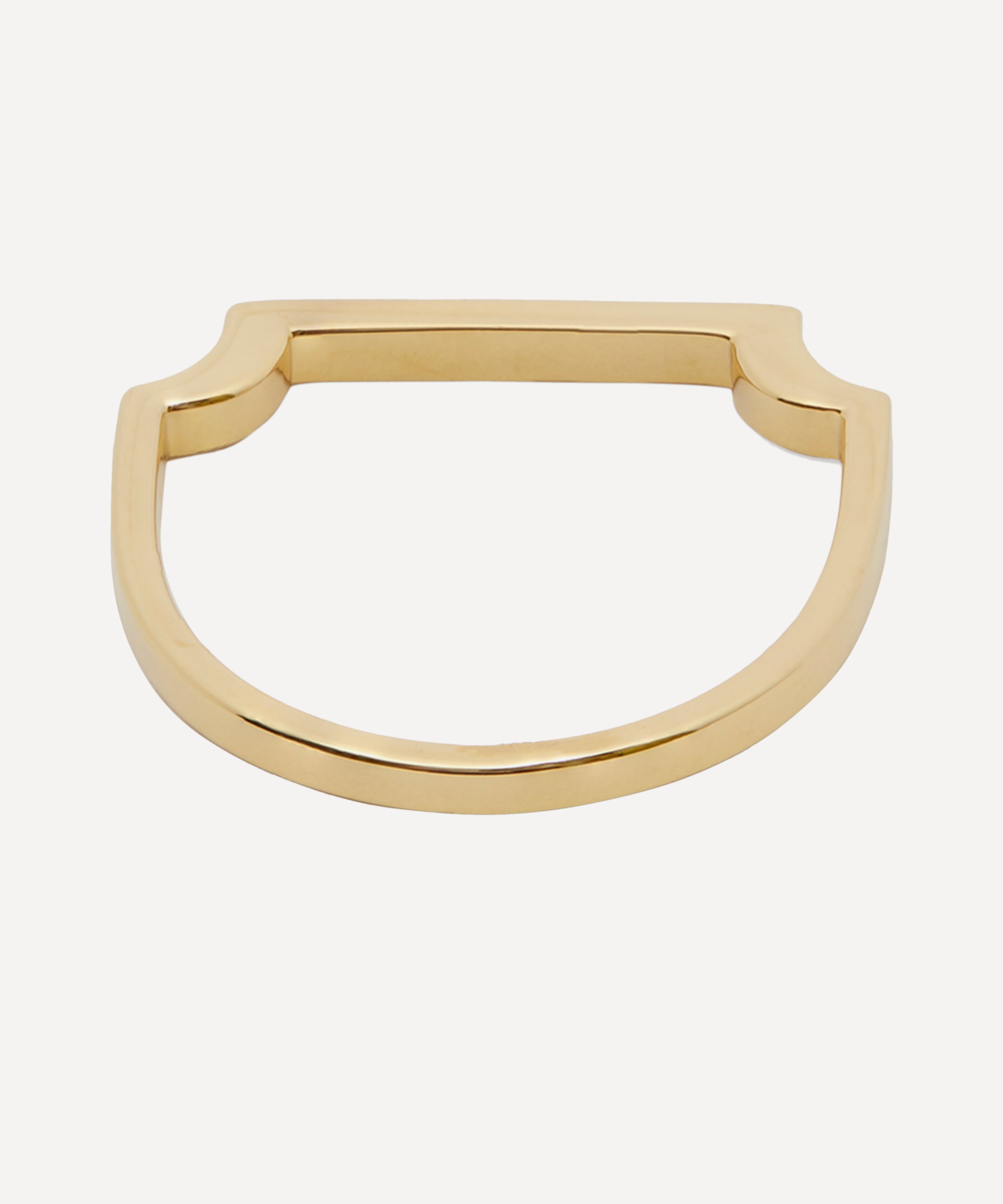Monica Vinader - Gold Plated Vermeil Silver Signature Thin Diamond Ring image number 3