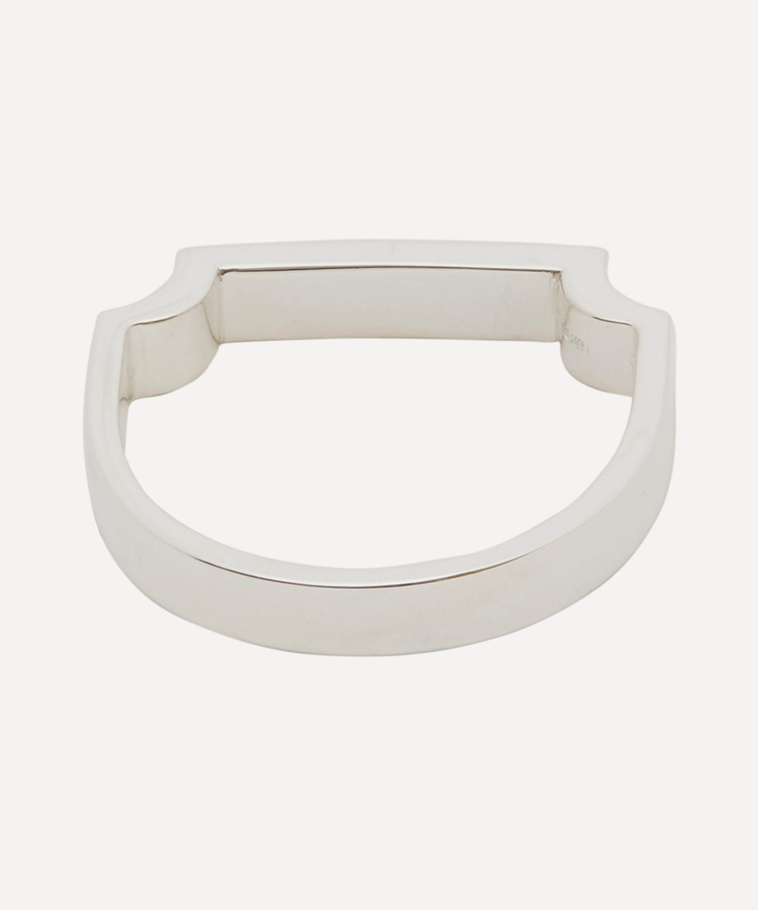 Monica Vinader - Silver Signature Diamond Ring image number 2