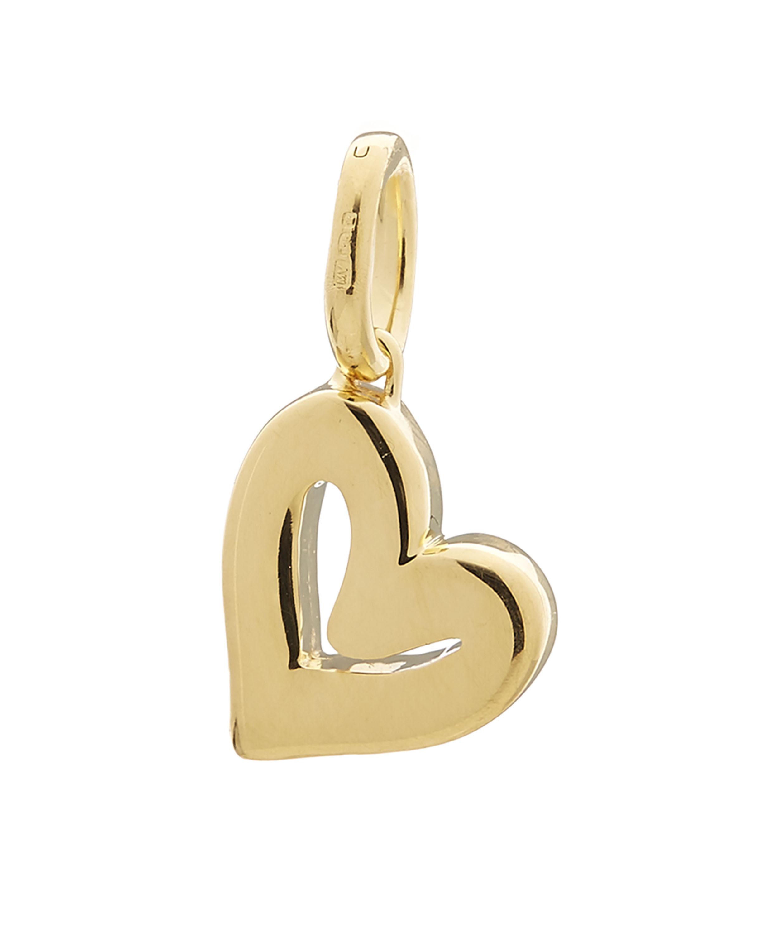 Monica Vinader - Gold Plated Vermeil Silver Alphabet Diamond Heart Pendant image number 2
