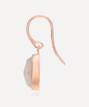 Monica Vinader - Rose Gold Plated Vermeil Silver Siren Rose Quartz Wire Drop Earrings image number 2
