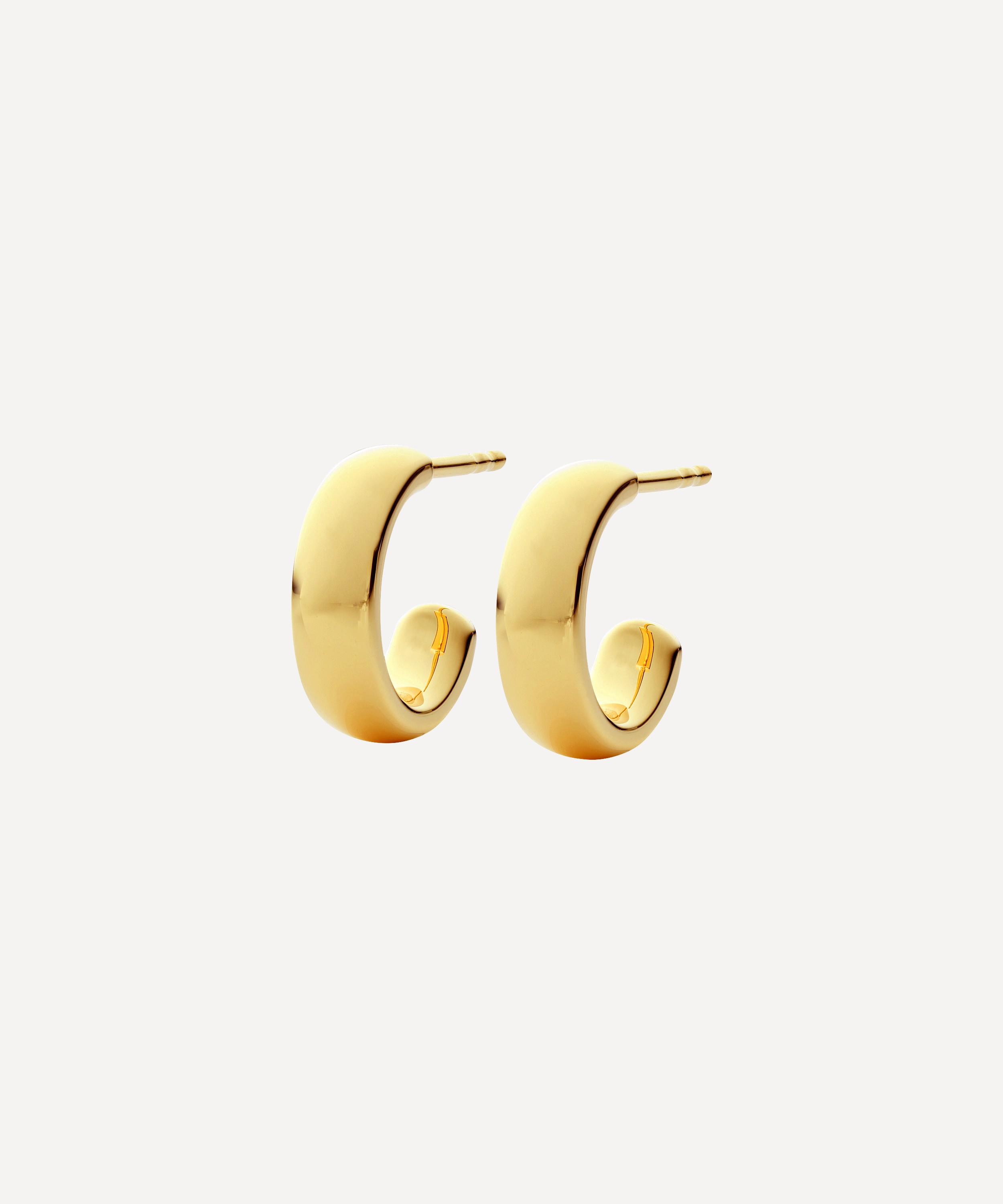 Monica Vinader - Gold Plated Vermeil Silver Fiji Mini Hoop Earrings image number 0