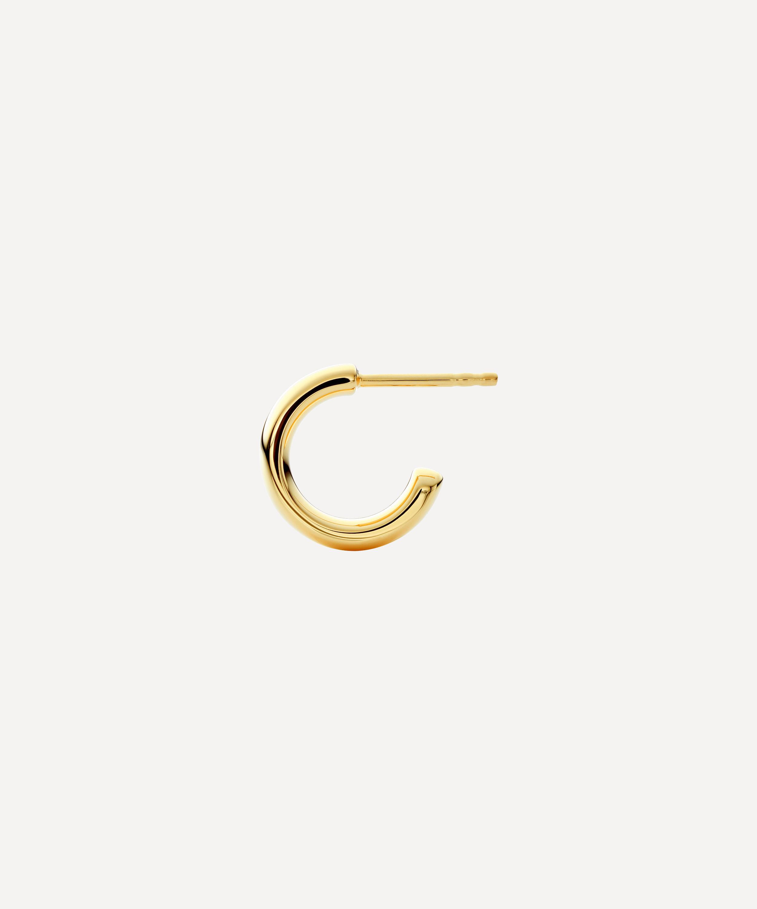 Monica Vinader - Gold Plated Vermeil Silver Fiji Mini Hoop Earrings image number 1