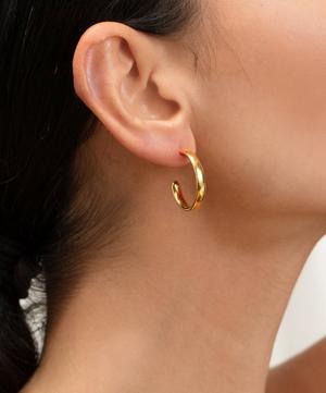 Monica Vinader - Gold Plated Vermeil Silver Fiji Large Hoop Earrings image number 1