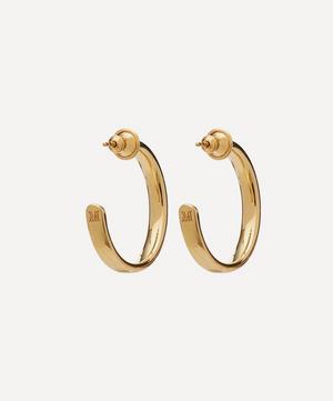 Monica Vinader - Gold Plated Vermeil Silver Fiji Large Hoop Earrings image number 3