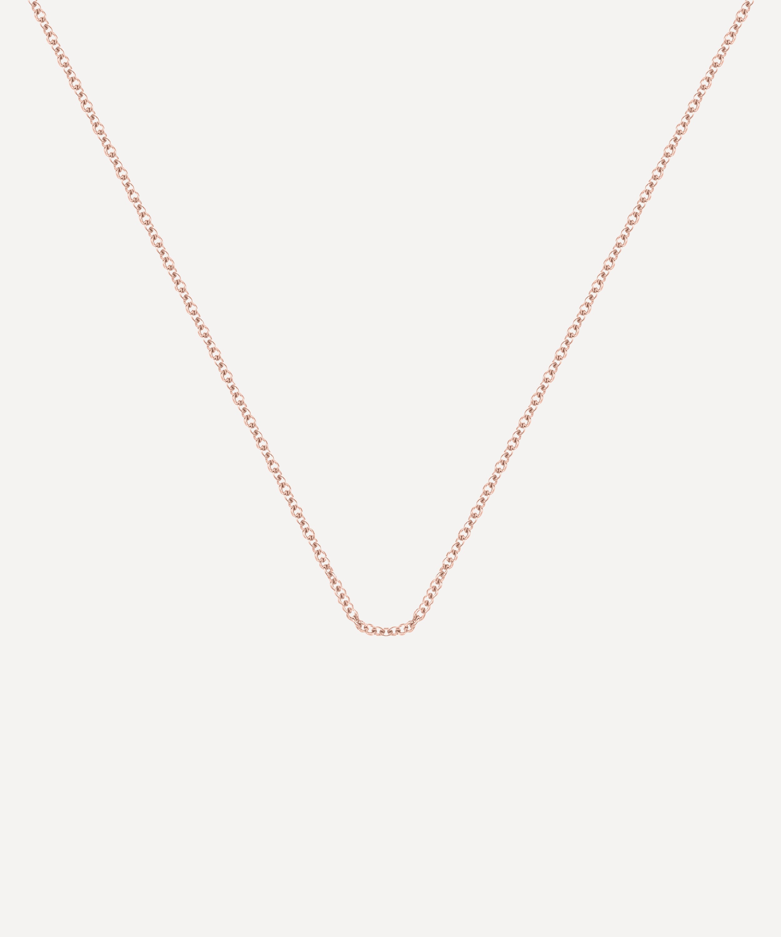 Monica Vinader - Rose Gold Plated Vermeil Silver Fine Chain Necklace image number 0