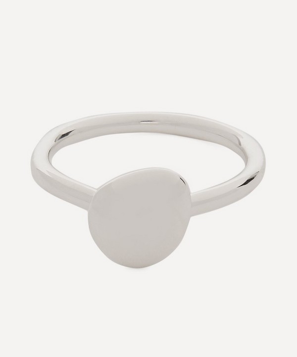Monica Vinader - Silver Nura Small Pebble Stacking Ring image number null