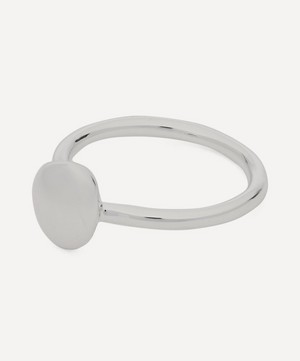 Monica Vinader - Silver Nura Small Pebble Stacking Ring image number 1