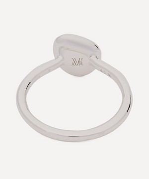 Monica Vinader - Silver Nura Small Pebble Stacking Ring image number 2