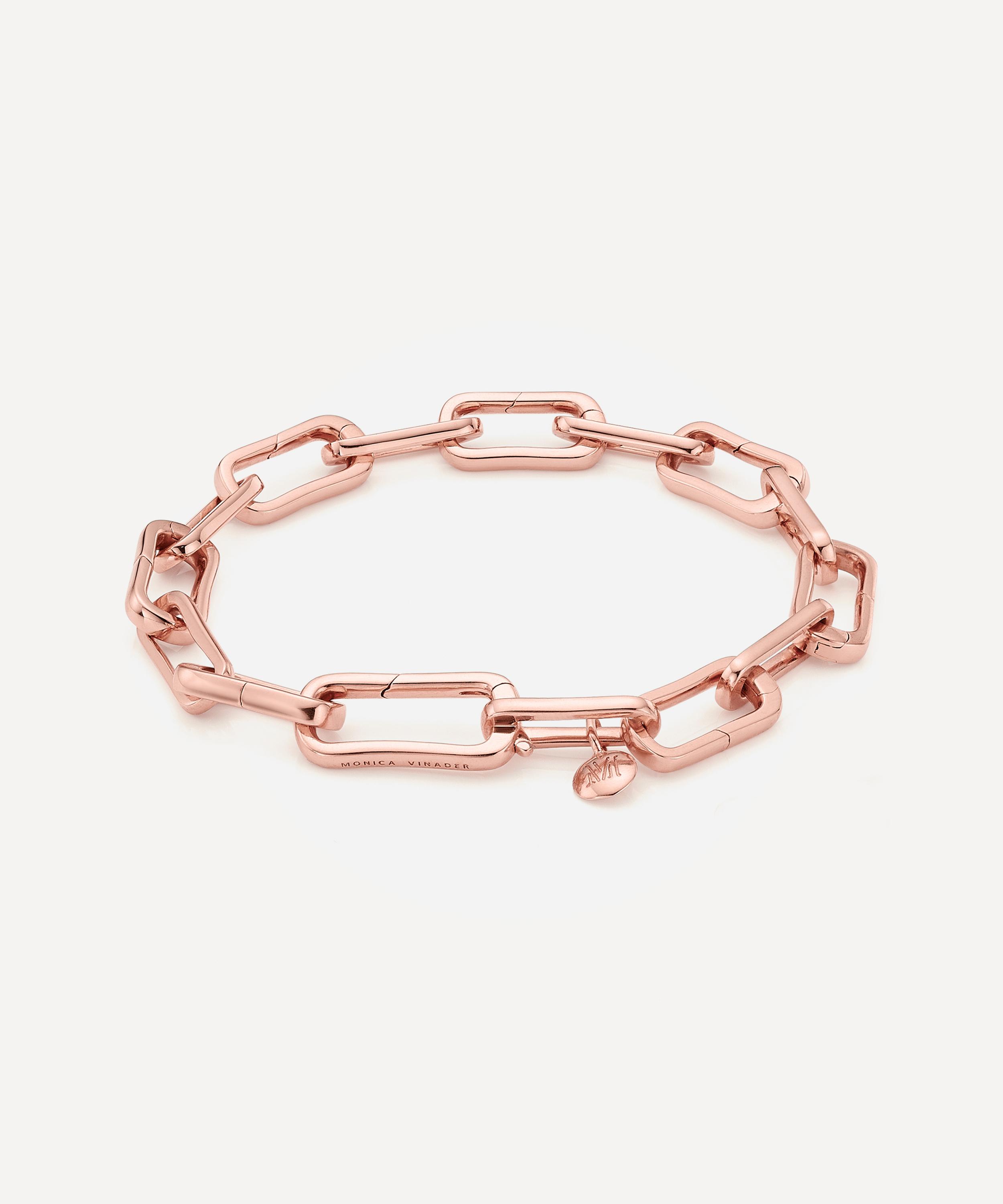 Monica Vinader - Rose Gold Plated Vermeil Silver Alta Capture Charm Bracelet image number 0