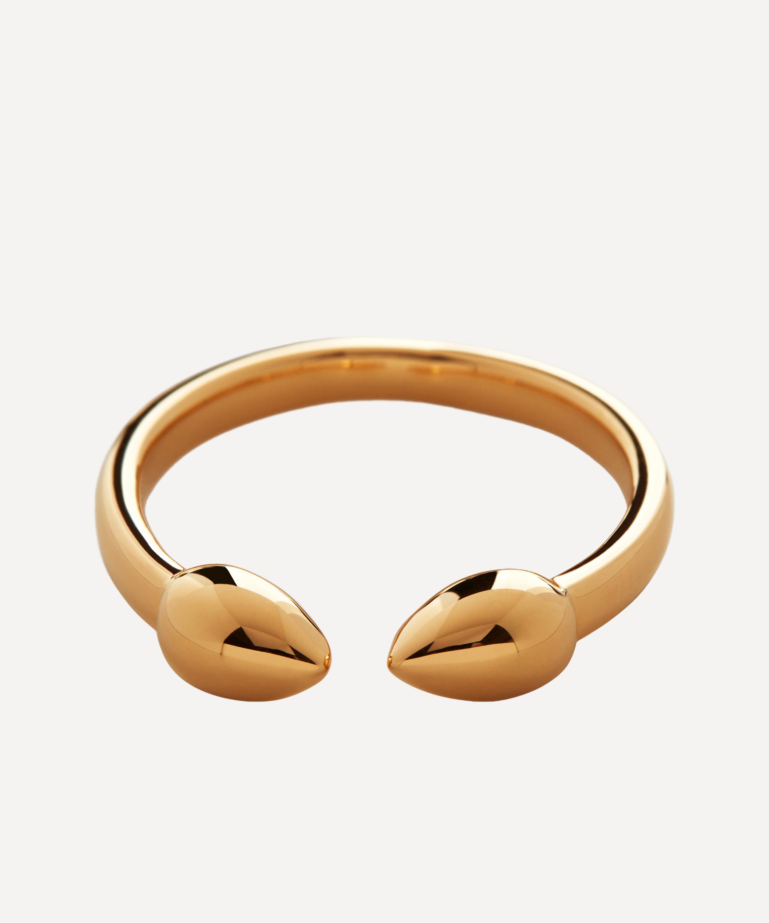 Monica Vinader - Gold Plated Vermeil Silver Fiji Bud Ring image number 0
