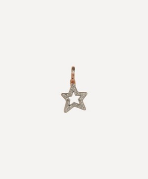 Monica Vinader - Rose Gold Plated Vermeil Silver Alphabet Diamond Star Pendant image number 0