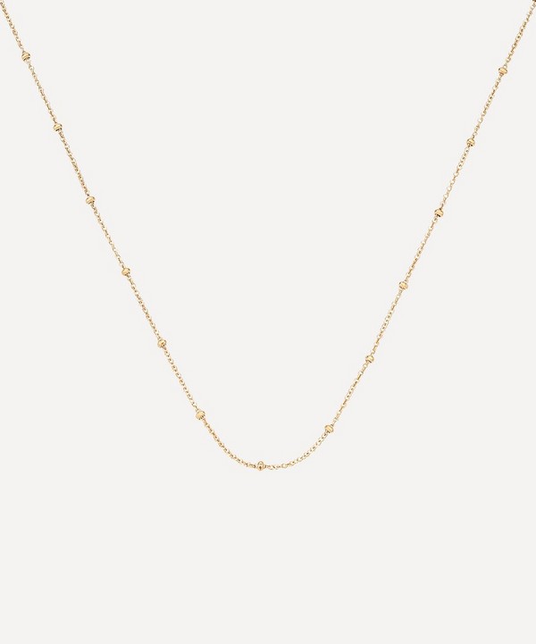 Monica Vinader - Gold Plated Vermeil Silver Long Fine Beaded Chain Necklace image number null