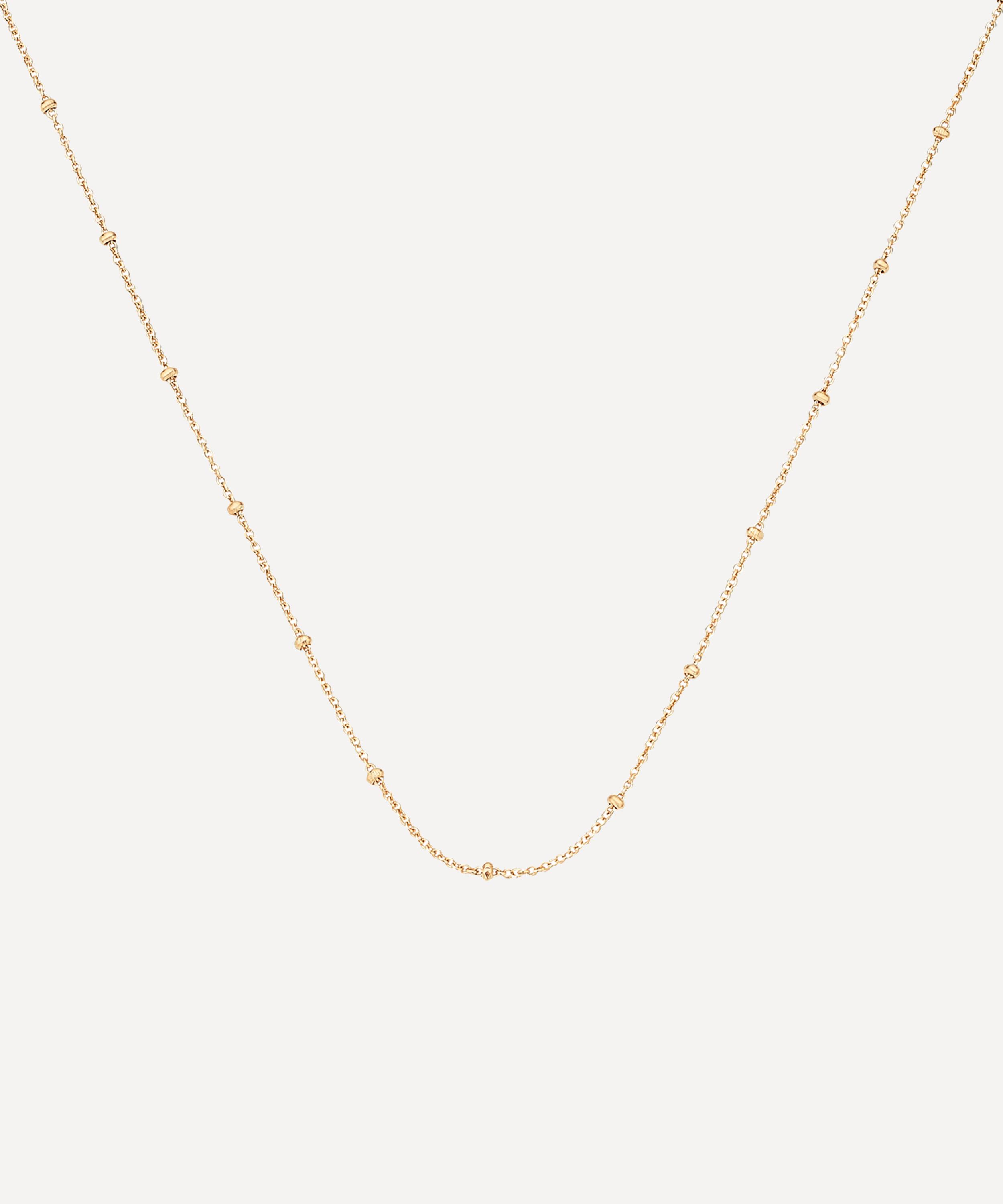 Monica Vinader - Gold Plated Vermeil Silver Long Fine Beaded Chain Necklace image number 0