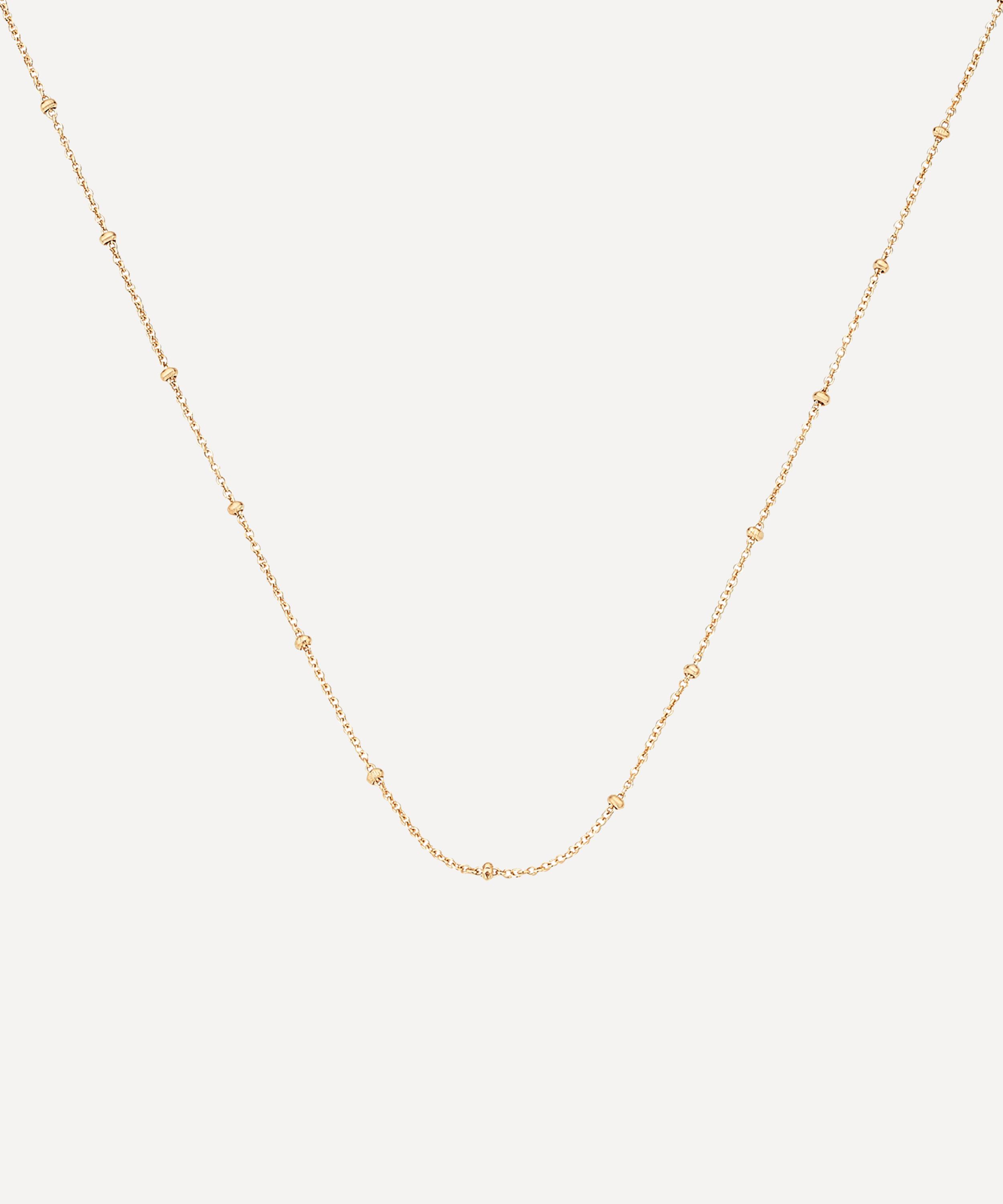 Monica Vinader 21-Inch Fine Beaded Chain Gold