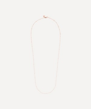 Monica Vinader - Rose Gold Plated Vermeil Silver Long Fine Beaded Chain image number 0