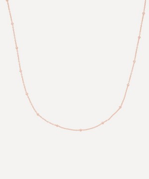 Monica Vinader - Rose Gold Plated Vermeil Silver Long Fine Beaded Chain image number 2