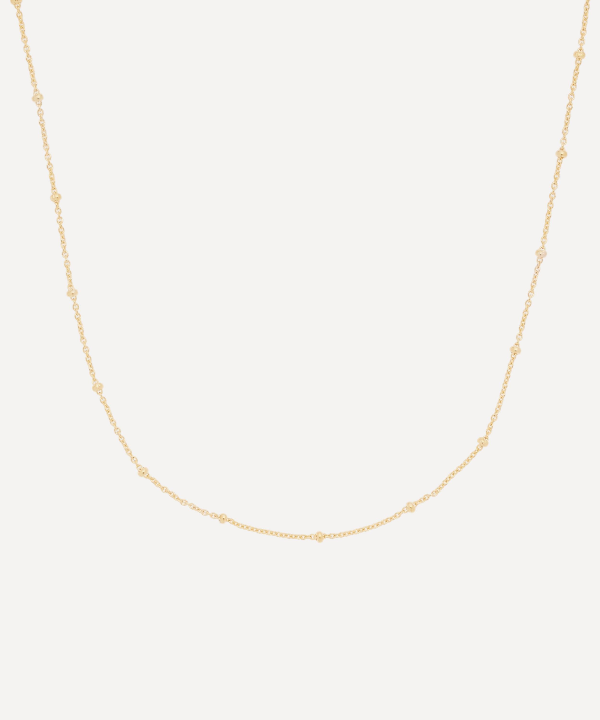 Monica Vinader - Gold Plated Vermeil Silver Short Fine Beaded Chain image number 1
