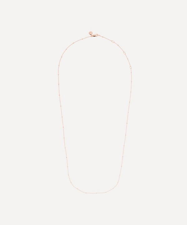 Monica Vinader - Rose Gold Plated Vermeil Silver Short Fine Beaded Chain image number null