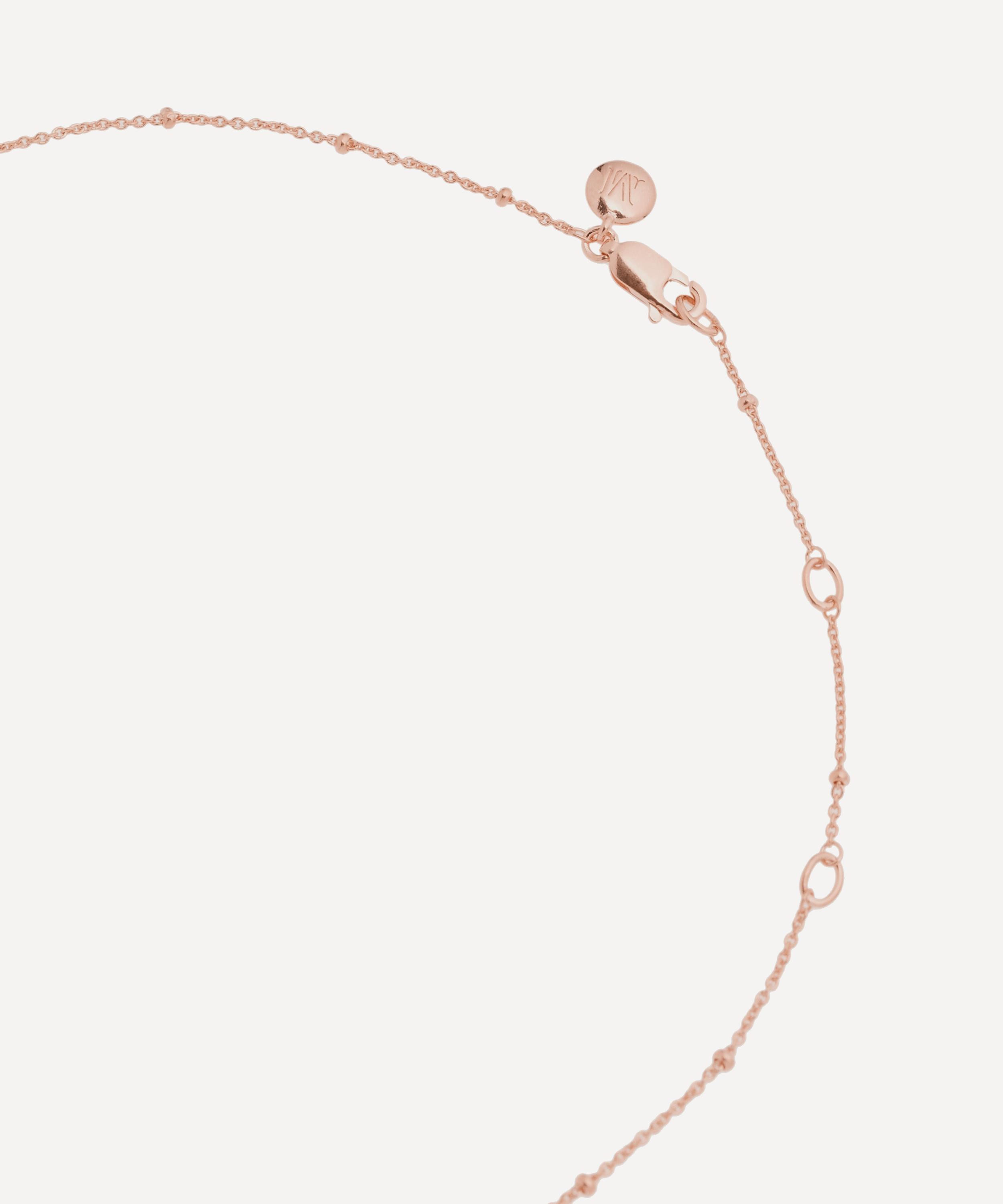 Monica Vinader - Rose Gold Plated Vermeil Silver Short Fine Beaded Chain image number 4