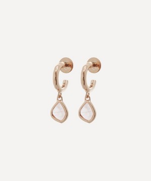 Monica Vinader - Rose Gold Plated Vermeil Silver Siren Rose Quartz Mini Nugget Drop Earrings image number 2