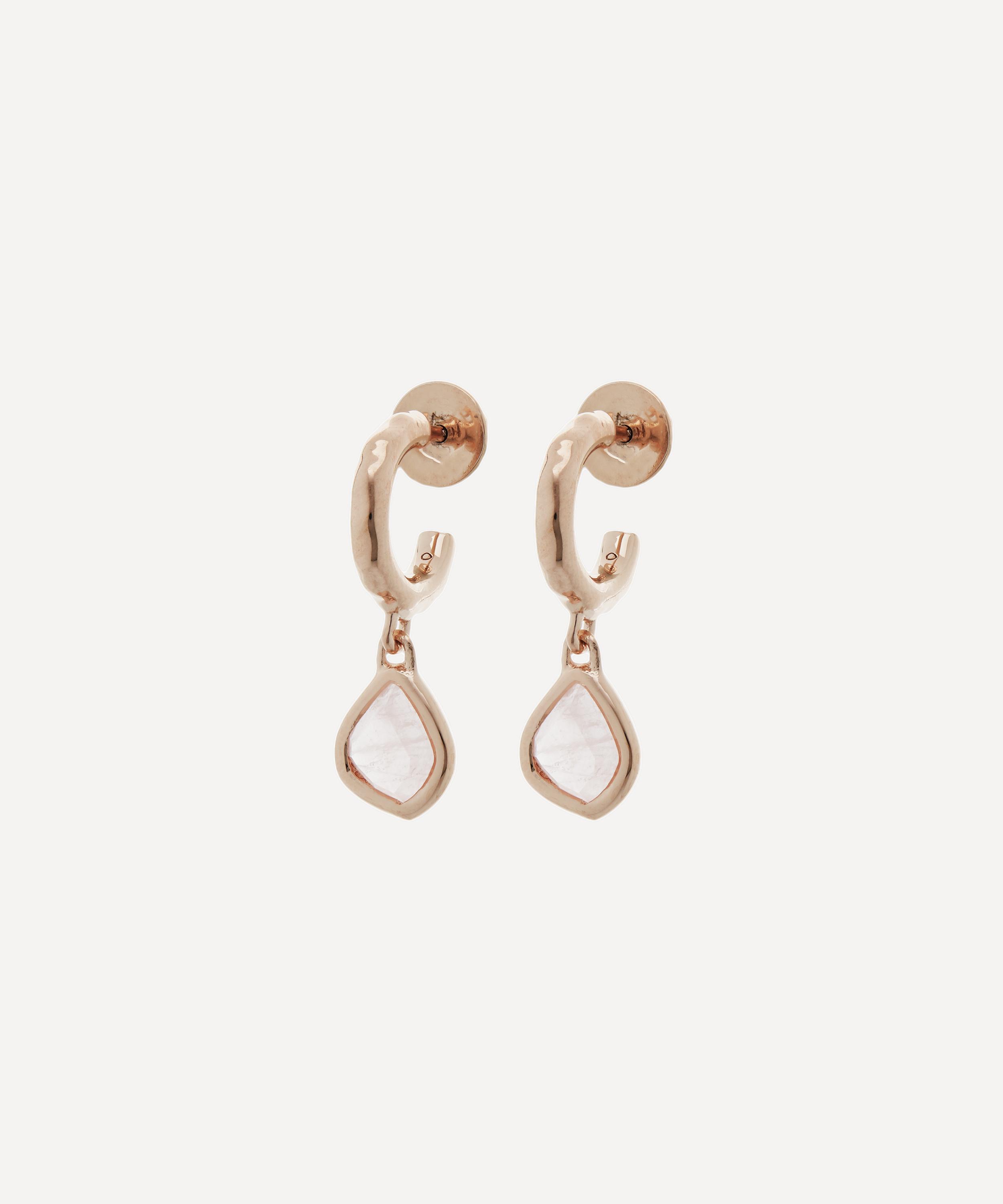 Monica Vinader Rose Gold Plated Vermeil Silver Siren Rose Quartz Mini  Nugget Drop Earrings | Liberty