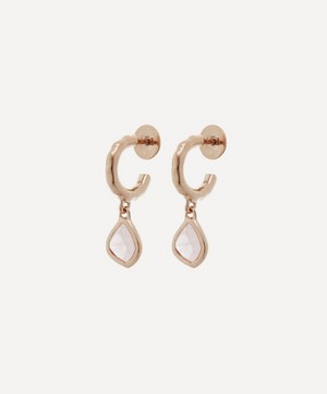 Monica Vinader - Rose Gold Plated Vermeil Silver Siren Rose Quartz Mini Nugget Drop Earrings image number 3