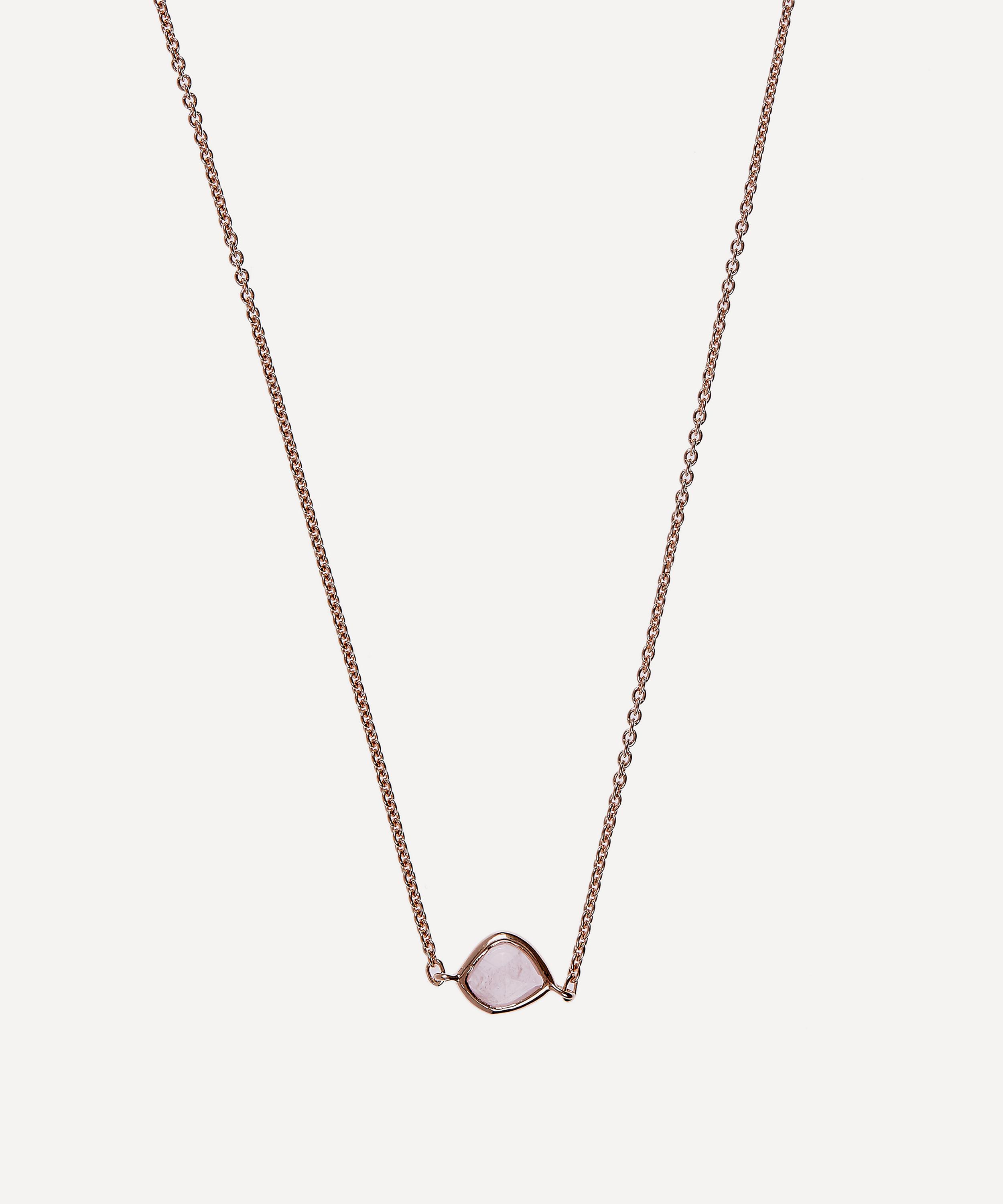 Siren Fine Chain Bracelet in 18ct Rose Gold Vermeil on Sterling Silver and  Rose Quartz