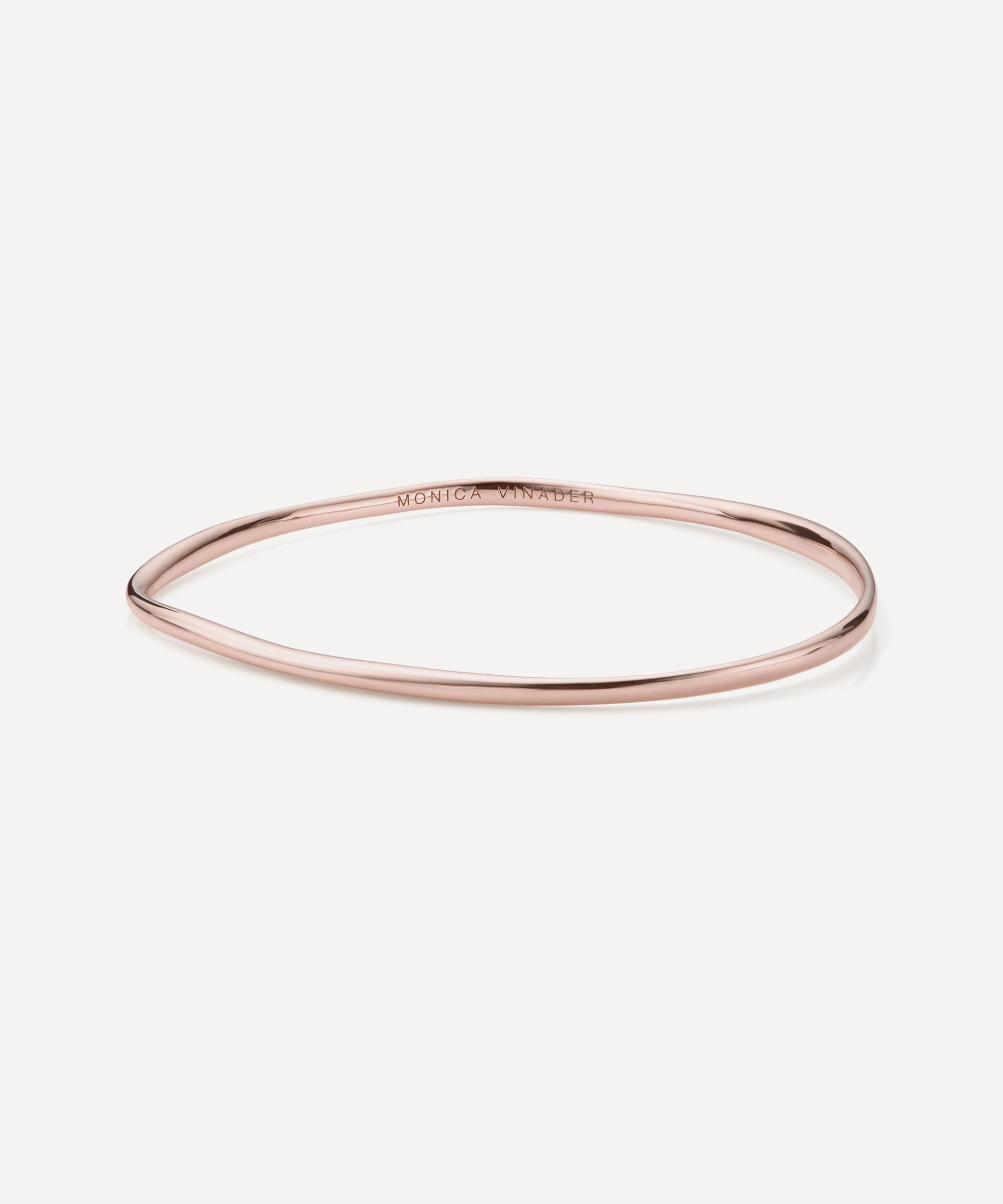 Monica Vinader - Rose Gold Plated Vermeil Silver Nura Reef Medium Bangle image number 0