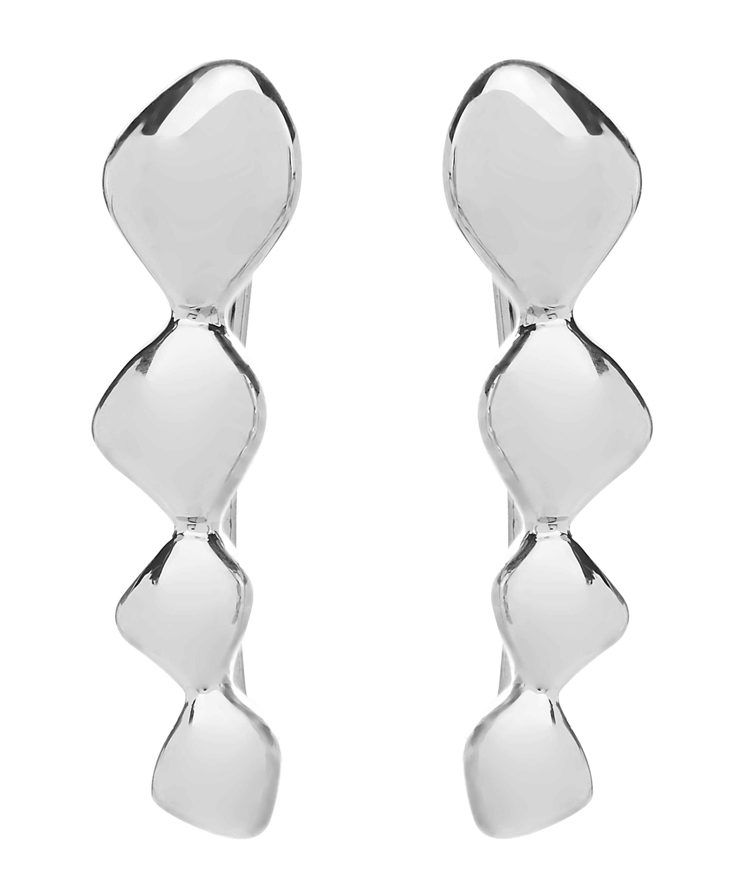 Monica Vinader - Silver Nura Teardrop Climber Earrings image number 0