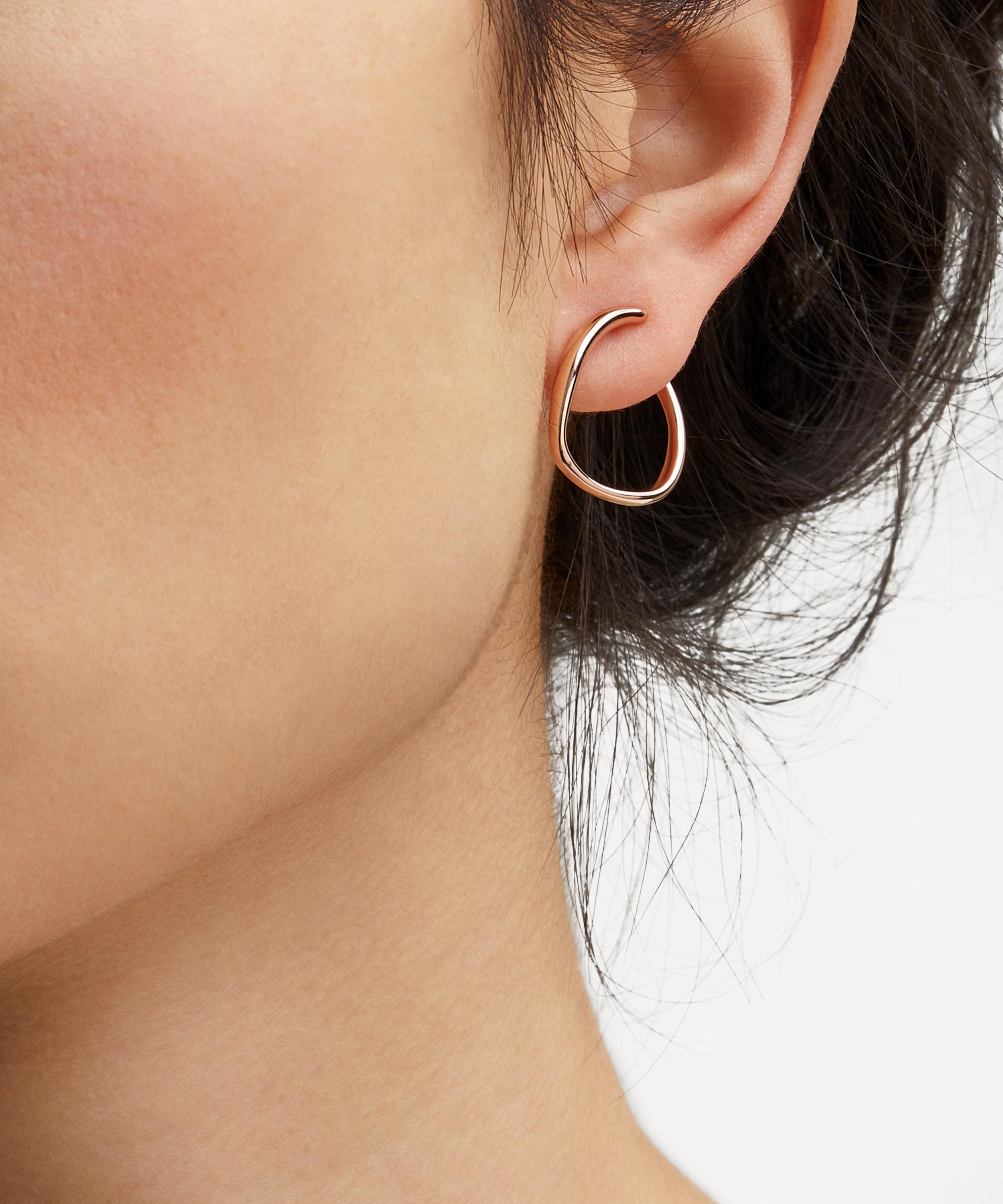 Monica Vinader - Rose Gold Plated Vermeil Silver Nura Reef Wrap Earrings image number 2