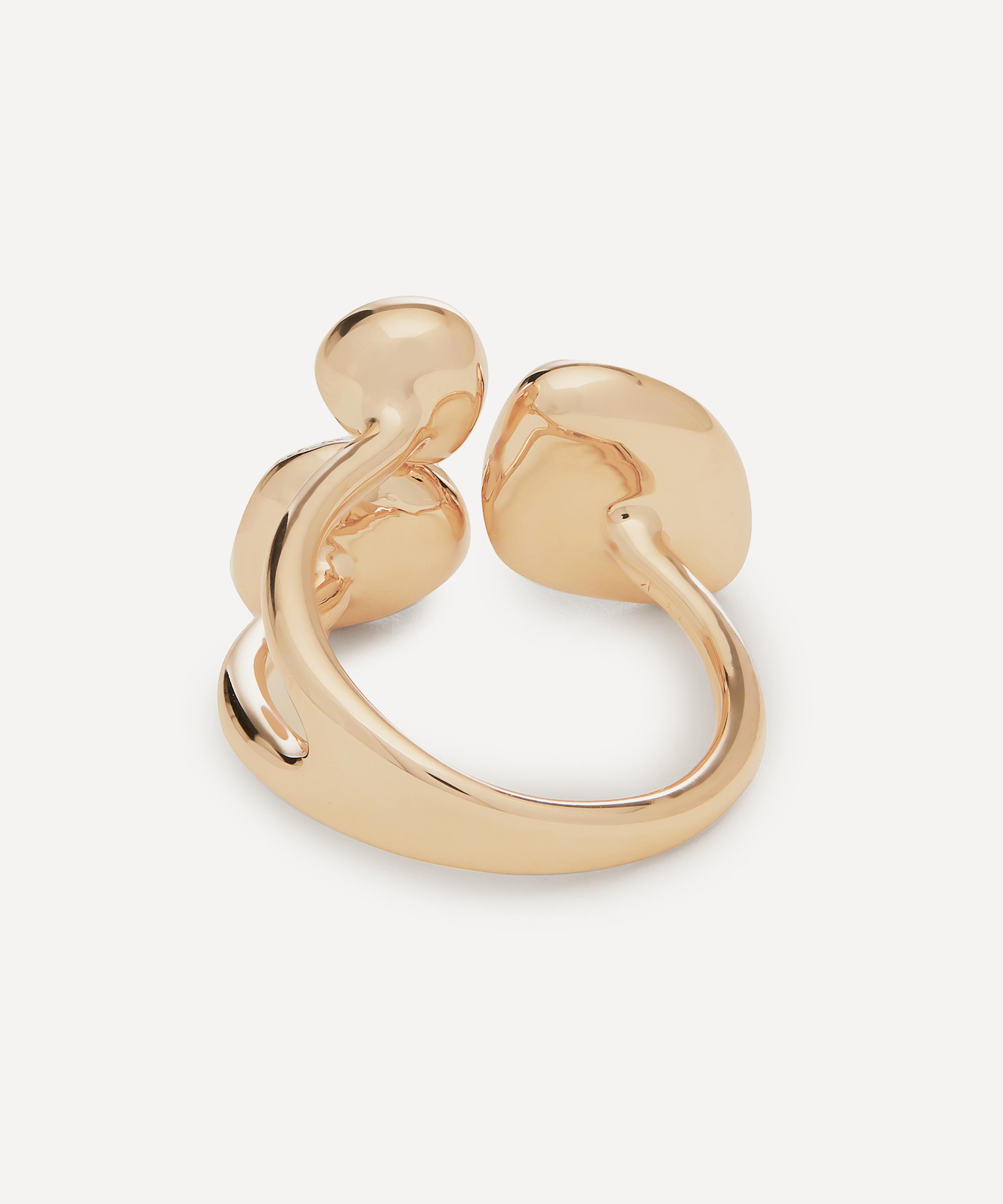 Monica Vinader - Rose Gold Plated Vermeil Silver Nura Pebble Cluster Ring image number 3