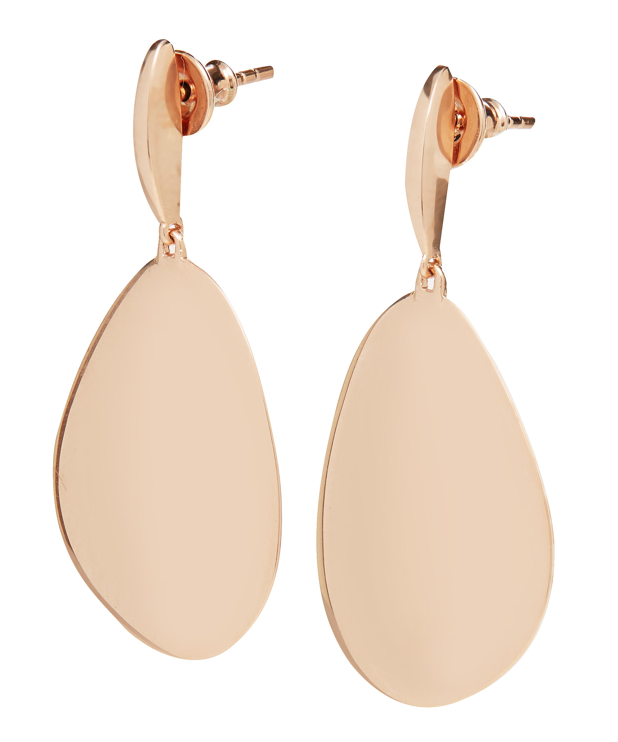 Monica Vinader - Rose Gold Plated Vermeil Silver Nura Teardrop Cocktail Earrings image number 2