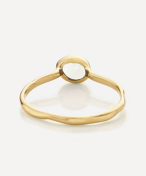 Monica Vinader - Gold Plated Vermeil Silver Siren Small Moonstone Stacking Ring image number 3