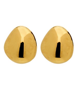 Monica Vinader - Gold Plated Vermeil Silver Nura Small Pebble Stud Earrings image number 0