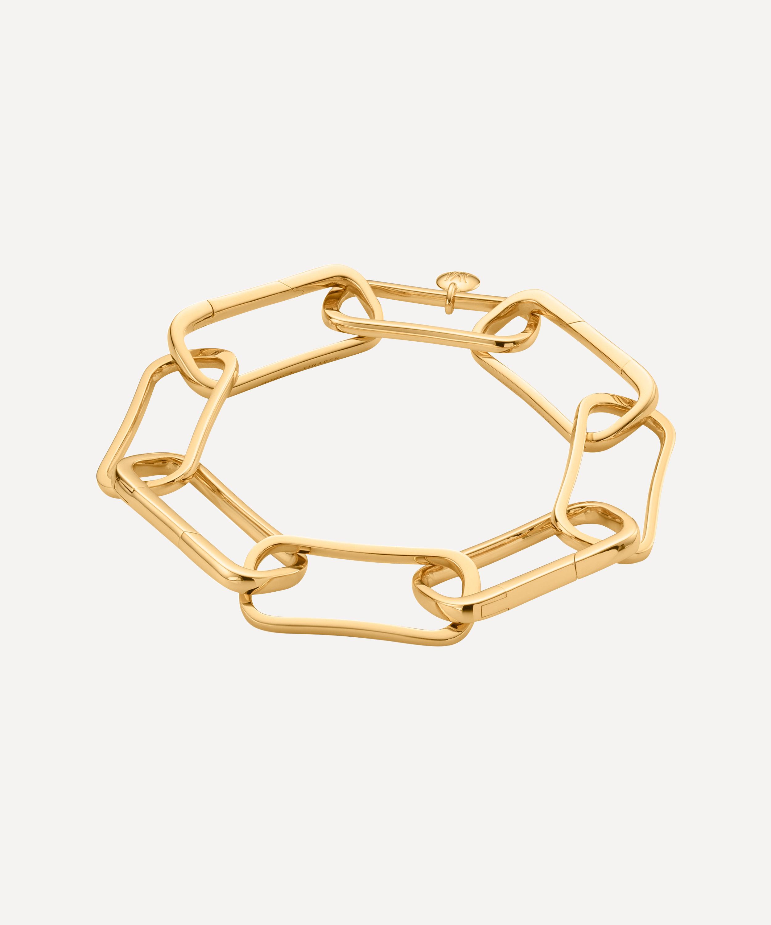 Monica Vinader - Gold Plated Vermeil Silver Alta Capture Large Link Charm Bracelet image number 0