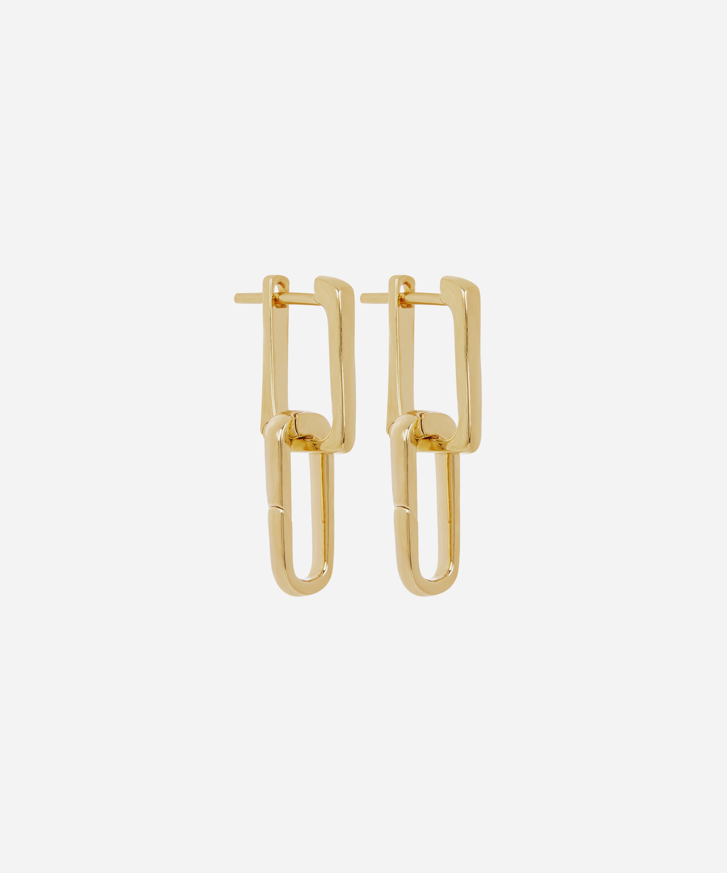 Monica Vinader - Gold Plated Vermeil Silver Alta Capture Charm Drop Earrings image number 0