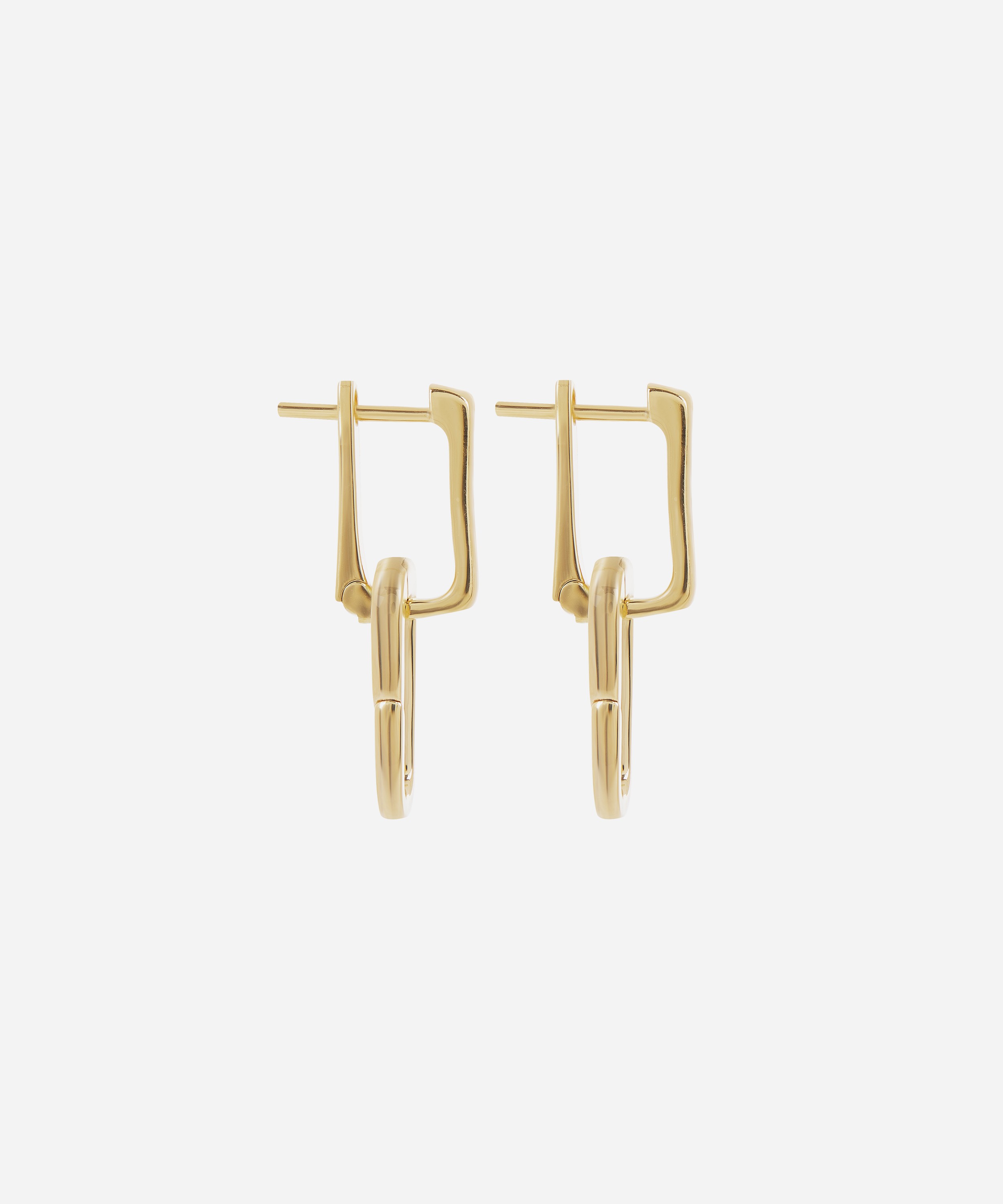 Monica Vinader - Gold Plated Vermeil Silver Alta Capture Charm Drop Earrings image number 2