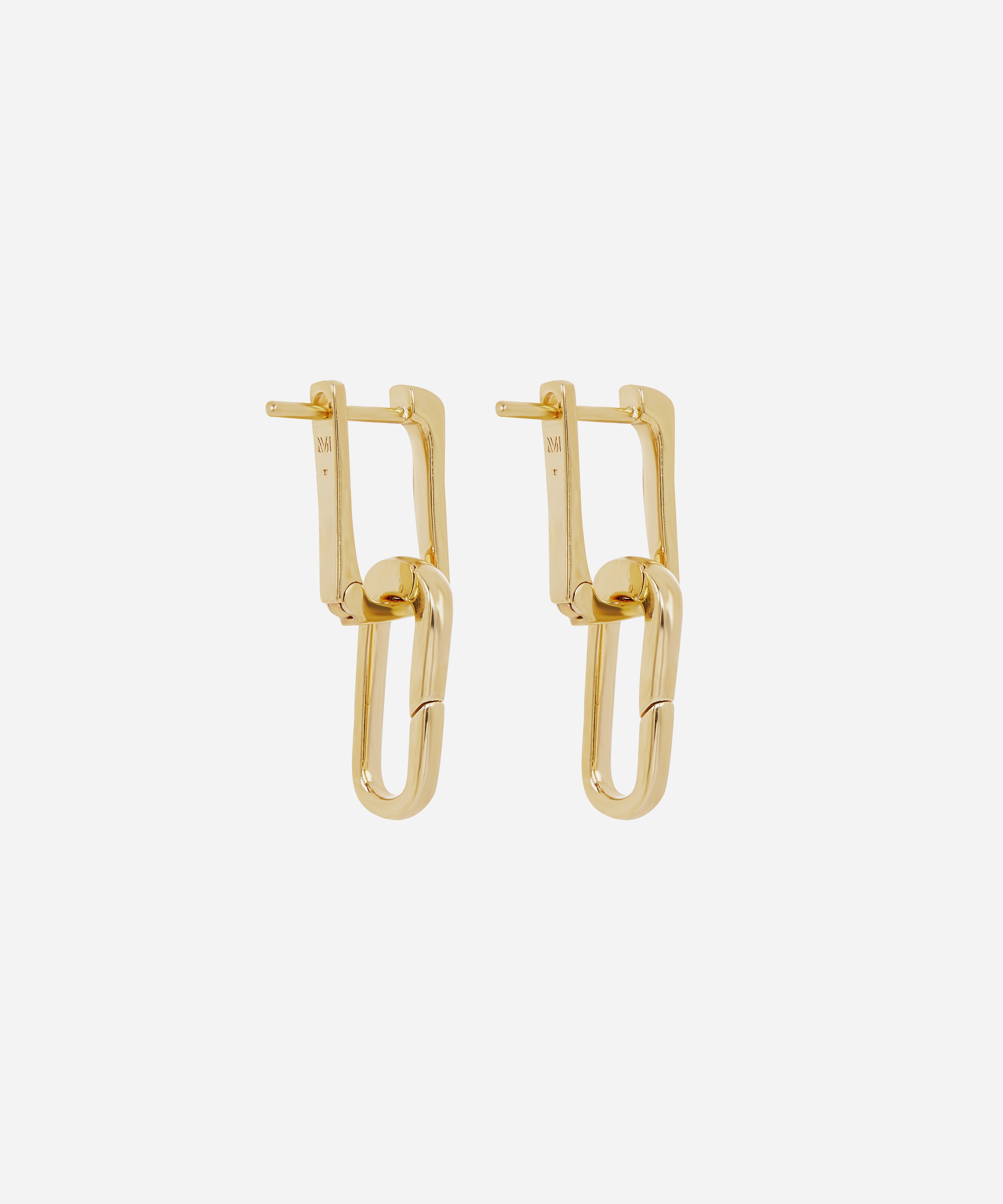 Monica Vinader - Gold Plated Vermeil Silver Alta Capture Charm Drop Earrings image number 3